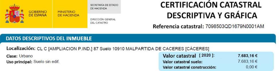 solar en malpartida de caceres