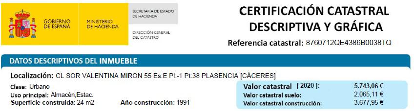 garaje en plasencia